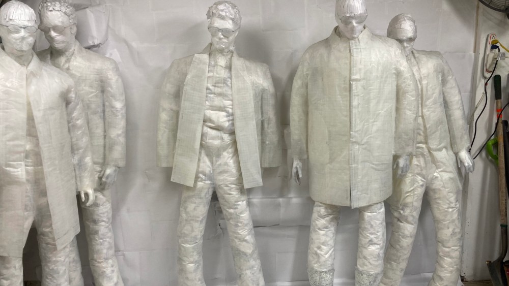 The "Warp and Weft" Scotch tape sculptures by Andrew Davis.