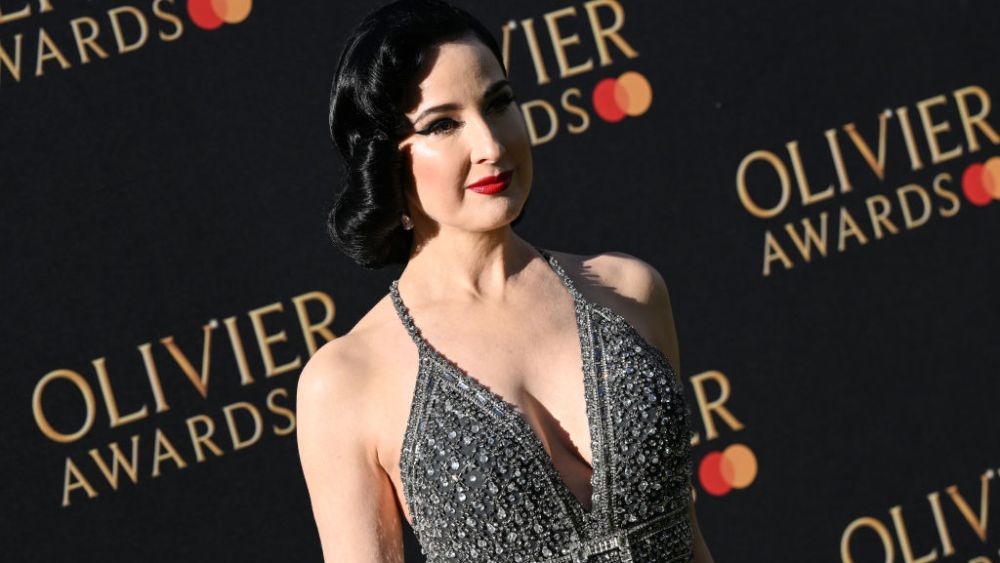 LONDON, ENGLAND - APRIL 02:  Dita von Teese attends The Olivier Awards 2023 at the Royal Albert Hall on April 02, 2023 in London, England. (Photo by Jeff Spicer/Getty Images for SOLT)