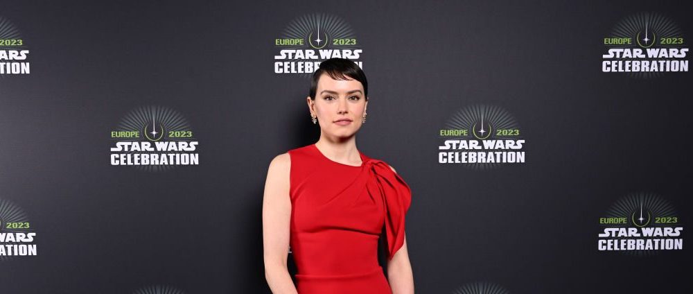 LONDON, ENGLAND - APRIL 07: Daisy Ridley attends the studio panel at Star Wars Celebration 2023 attends the studio panel at Star Wars Celebration 2023 in London at ExCel on April 07, 2023 in London, England. (Photo by Jeff Spicer/Jeff Spicer/Getty Images for Disney)