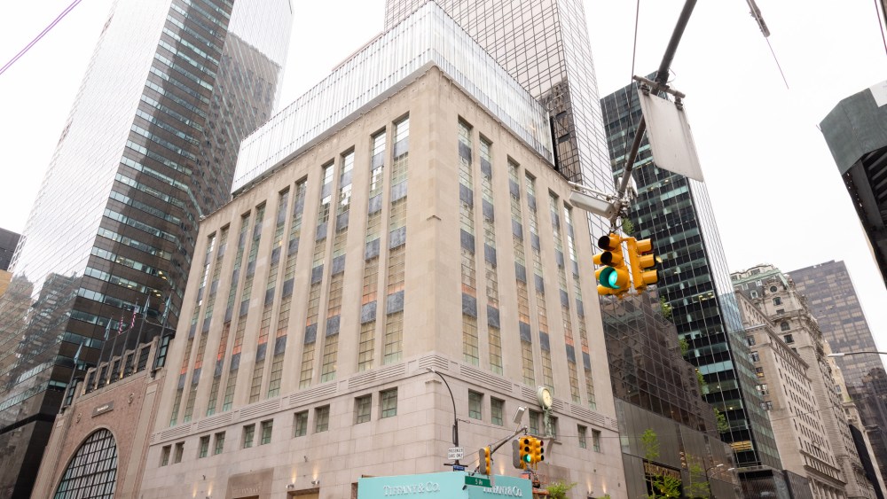 Exterior of Tiffany’s store front photographed on April 19, 2023 in New York City, New York.