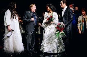Sarah Brightman, Andrew Lloyd Webber, Emilie Kouatchou and Laird Mackintosh