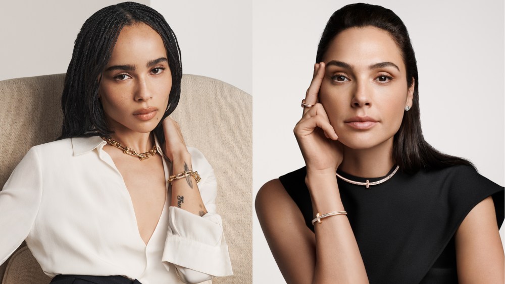 Zoë Kravitz and Gal Gadot in Tiffany & Co.'s new campaign.