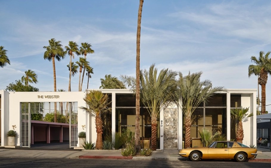 The exterior of The Webster's new Palm Springs store.
