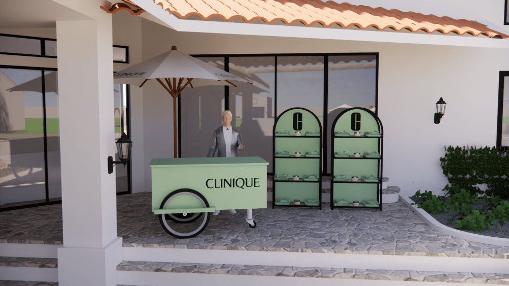 Rendering of Clinique's Coachella Hydration House.