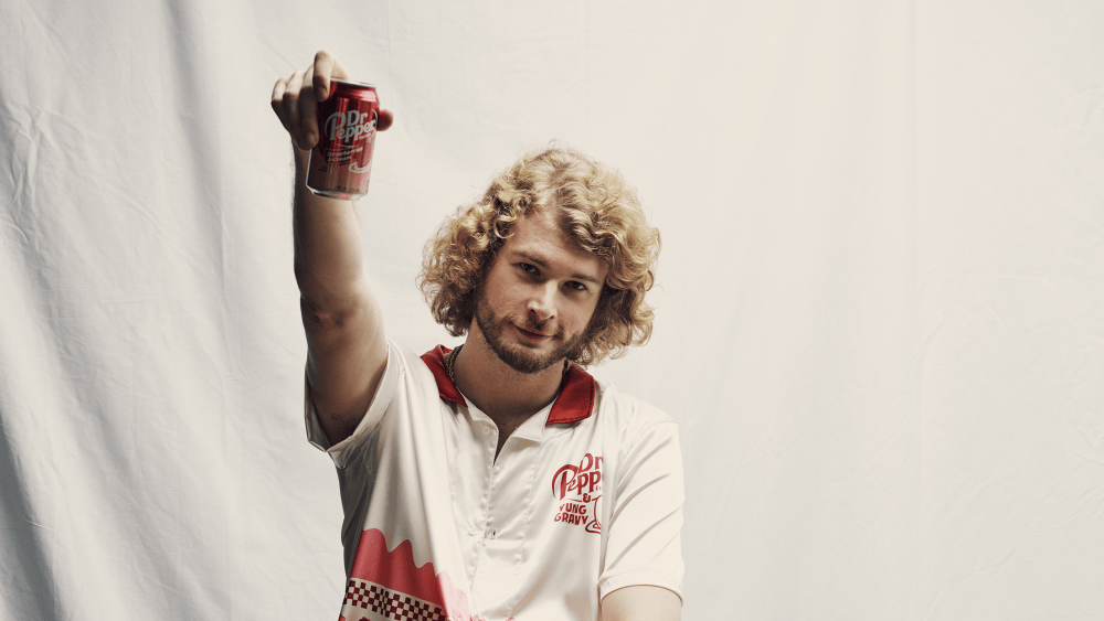 Yung Gravy, Dr Pepper collaboration merch, strawberries and cream
