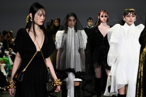 SYDNEY, AUSTRALIA - MAY 17: Models walk the runway during the Gail Sorronda show during Afterpay Australian Fashion Week 2023 at Carriageworks on May 17, 2023 in Sydney, Australia. (Photo by Stefan Gosatti/Getty Images for AAFW)