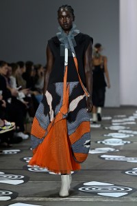 SYDNEY, AUSTRALIA - MAY 17: A model walks the runway during the Ngali show during Afterpay Australian Fashion Week 2023 at Carriageworks on May 17, 2023 in Sydney, Australia. (Photo by Stefan Gosatti/Getty Images for AAFW)