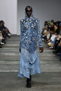 SYDNEY, AUSTRALIA - MAY 17: A model walks the runway in a design by Eden May-Tal during The Innovators: Fashion Design Studio TAFE NSW show during Afterpay Australian Fashion Week 2023  at Carriageworks on May 17, 2023 in Sydney, Australia. (Photo by Stefan Gosatti/Getty Images for AAFW)