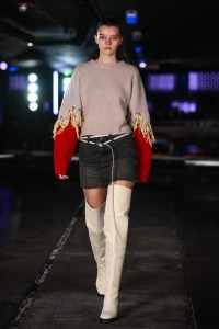 SYDNEY, AUSTRALIA - MAY 16: A model walks the runway during the Wynn Hamlyn show during Afterpay Australian Fashion Week 2023 at Hyper Karting, The Entertainment Quarter on May 16, 2023 in Sydney, Australia. (Photo by James Gourley/Getty Images for AAFW)
