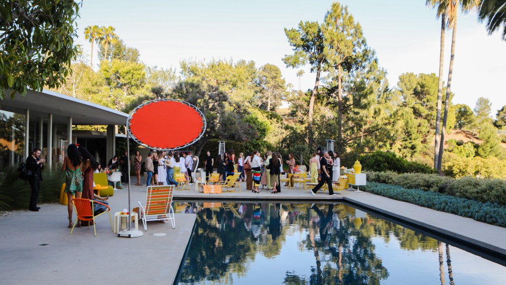 Staud pool party Beverly Hills