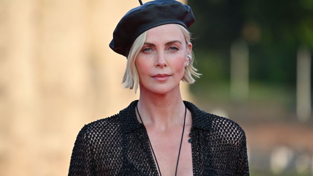 Charlize Theron at the premiere of "Fast X" on May 12 in Rome.