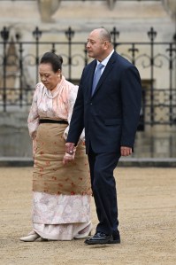 LONDON, ENGLAND - MAY 06: Queen Nanasipau’u og Tonga and King of Tonga Aho'eitu Unuaki'otonga Tuku'aho Tupou VI attend the Coronation of King Charles III and Queen Camilla on May 06, 2023 in London, England. The Coronation of Charles III and his wife, Camilla, as King and Queen of the United Kingdom of Great Britain and Northern Ireland, and the other Commonwealth realms takes place at Westminster Abbey today. Charles acceded to the throne on 8 September 2022, upon the death of his mother, Elizabeth II. (Photo by Jeff Spicer/Getty Images)