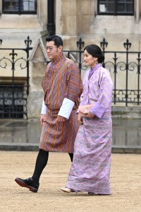 LONDON, ENGLAND - MAY 06: King Jigme Khesar Namgyel Wangchuck and Queen Jetsun Pema, Bhutan attend the Coronation of King Charles III and Queen Camilla on May 06, 2023 in London, England. The Coronation of Charles III and his wife, Camilla, as King and Queen of the United Kingdom of Great Britain and Northern Ireland, and the other Commonwealth realms takes place at Westminster Abbey today. Charles acceded to the throne on 8 September 2022, upon the death of his mother, Elizabeth II. (Photo by Stuart C. Wilson/Getty Images)