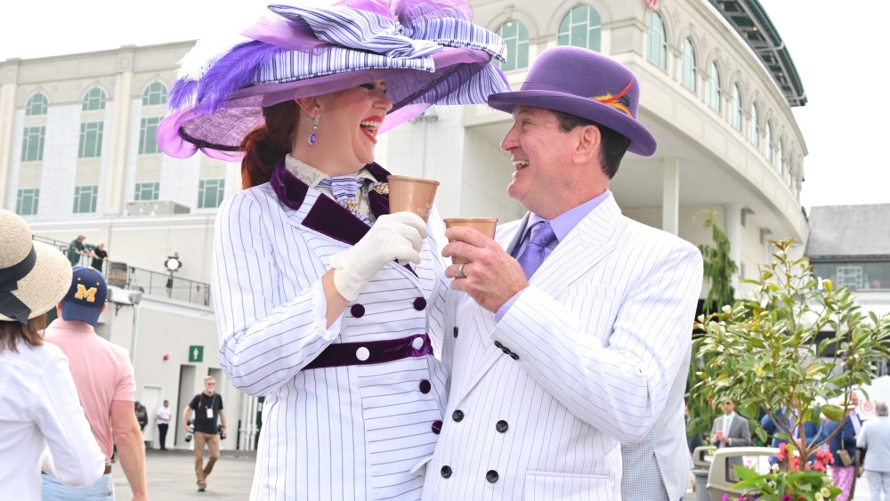 LOUISVILLE, KENTUCKY - MAY 06: Guests attend the Kentucky Derby 149 at Churchill Downs on May 06, 2023 in Louisville, Kentucky. (Photo by Daniel Boczarski/Getty Images for Churchill Downs)