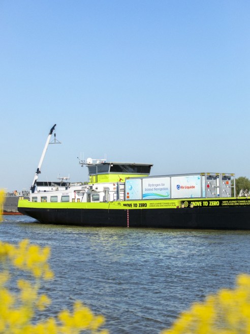 The athleticwear titan announced the launch of the “H₂ Barge 1,” a first-of-its-kind hydrogen-powered inland container ship that will transport Nike products within Europe.