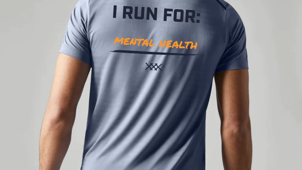 Rhone's mental health-related T-shirt.