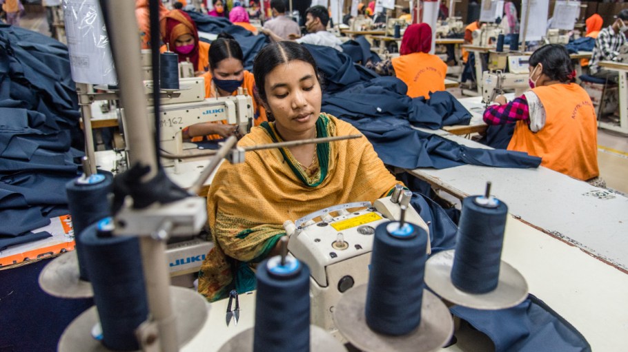 Garment workers in Dhaka.