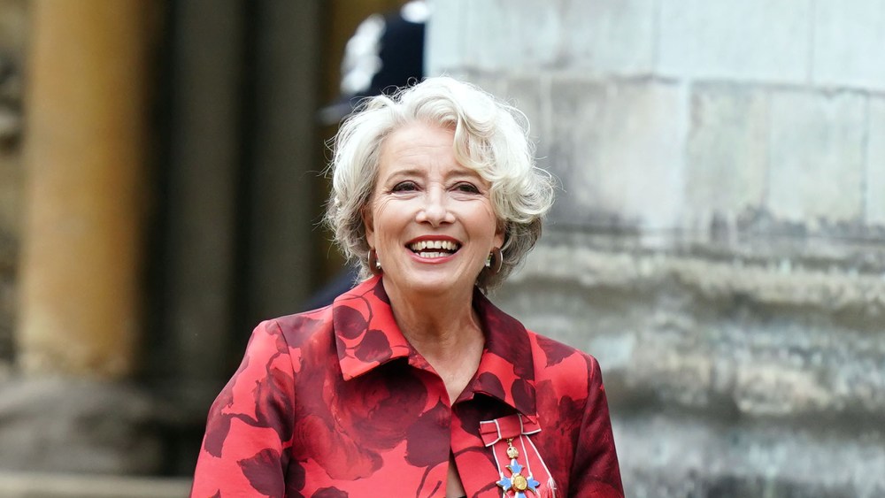 LONDON, ENGLAND - MAY 06: Dame Emma Thompson arrives at Westminster Abbey ahead of the Coronation of King Charles III and Queen Camilla on May 6, 2023 in London, England. The Coronation of Charles III and his wife, Camilla, as King and Queen of the United Kingdom of Great Britain and Northern Ireland, and the other Commonwealth realms takes place at Westminster Abbey today. Charles acceded to the throne on 8 September 2022, upon the death of his mother, Elizabeth II. (Photo by Jane Barlow - WPA Pool/Getty Images)