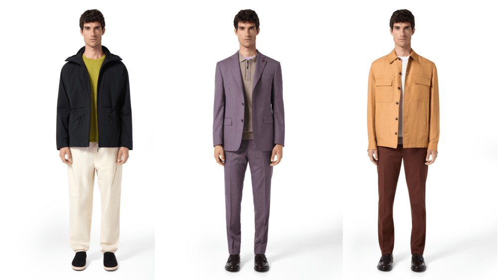 Looks from Pal Zileri men's spring 2024 collection.