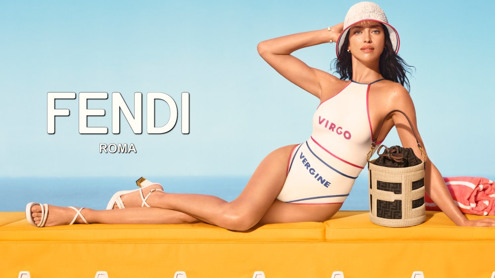 The ad campaign for Fendi's Astrology Collection fronted by Irina Shayk.