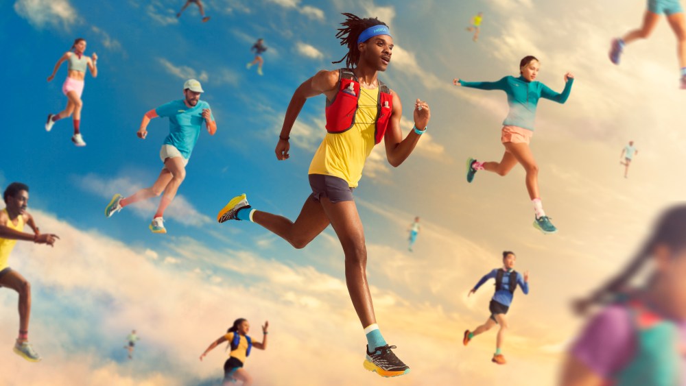 A still from the new Hoka campaign.