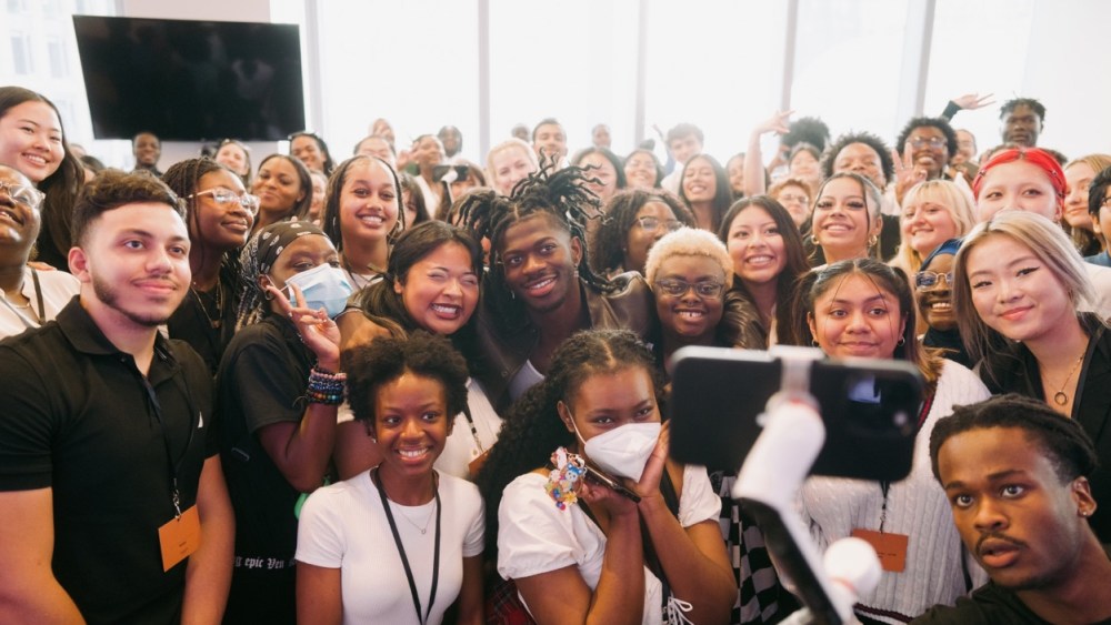 Lil Nas X with the Dream it Real scholars.