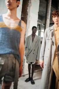 Backstage at Dries Van Noten Men's Spring 2024
