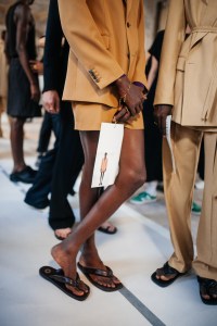 Backstage at Dries Van Noten Men's Spring 2024