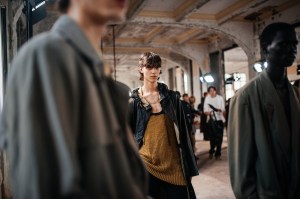 Backstage at Dries Van Noten Men's Spring 2024