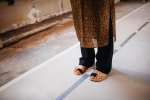 Backstage at Dries Van Noten Men's Spring 2024