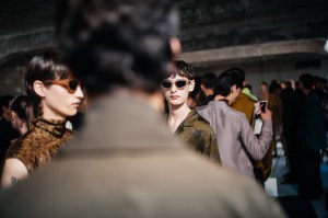 Backstage at Dries Van Noten Men's Spring 2024