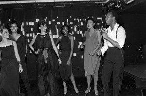 Jon Haggins performs on stage during his Summer 1980 Ready to Wear Fashion Show.