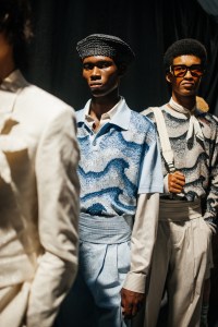 Backstage at Amiri Men's Spring 2024