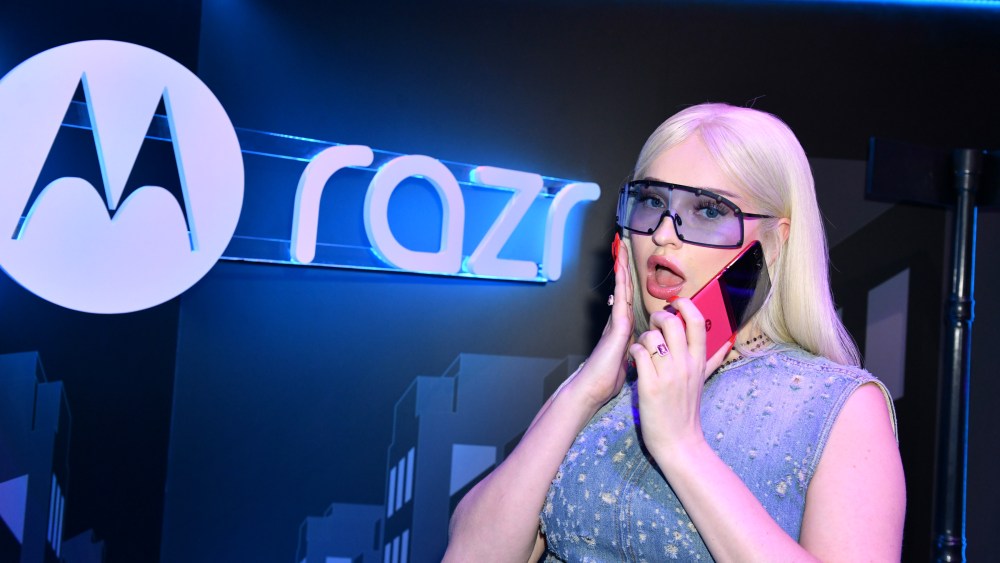BROOKLYN, NEW YORK - JUNE 01: Kim Petras attends the Motorola razr+ launch event with Cirque du Soleil at The Weylin on June 01, 2023 in Brooklyn, New York. (Photo by Craig Barritt/Getty Images for Motorola)