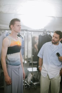 Backstage at MSGM Men’s Spring 2024