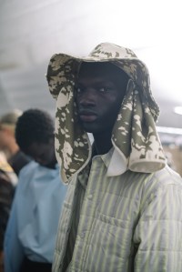 Backstage at MSGM Men’s Spring 2024