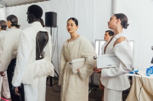 Backstage at Jacquemus RTW Spring 2024