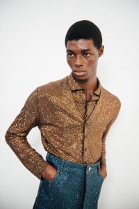 Backstage at Loewe Men's Spring 2024