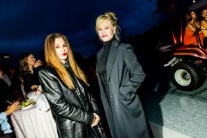 Loree Rodkin, Melanie Griffith at the CHAM Collection 1 Launch and Cocktail Party at the Trousdale Estates on June 10, 2023 in Los Angeles, California.