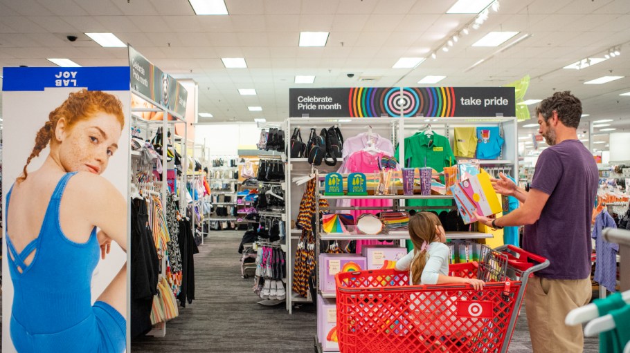 Pride merchandise displayed at a Target store in Austin, Texas, on June 6, 2023.