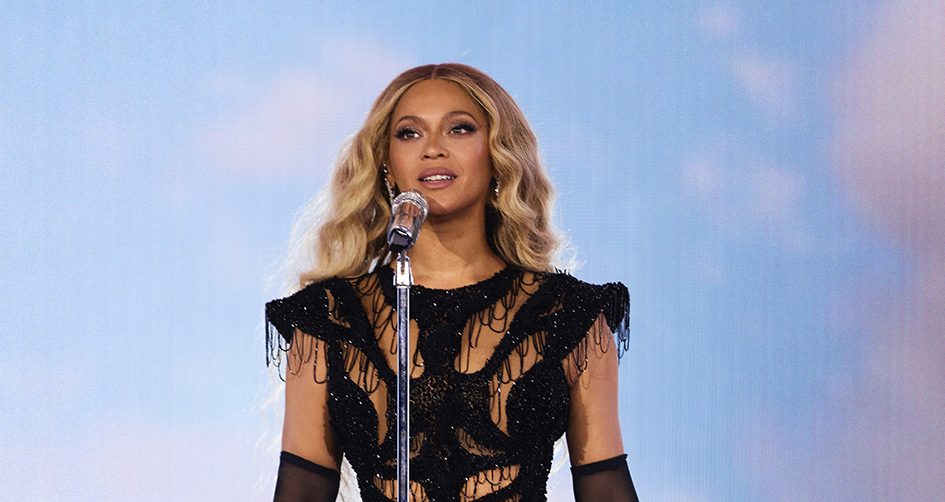 Beyoncé performing during her "Renaissance World Tour" show in Philadelphia on Wednesday.