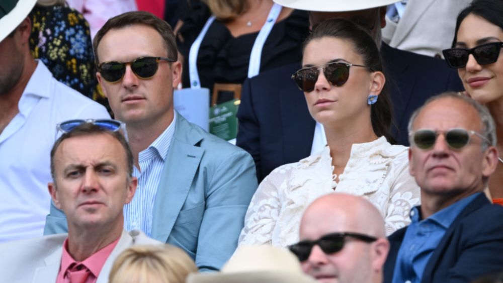 Jordan Spieth and Annie Verret at day seven of the Wimbledon Tennis Championships 2023 on July 9.