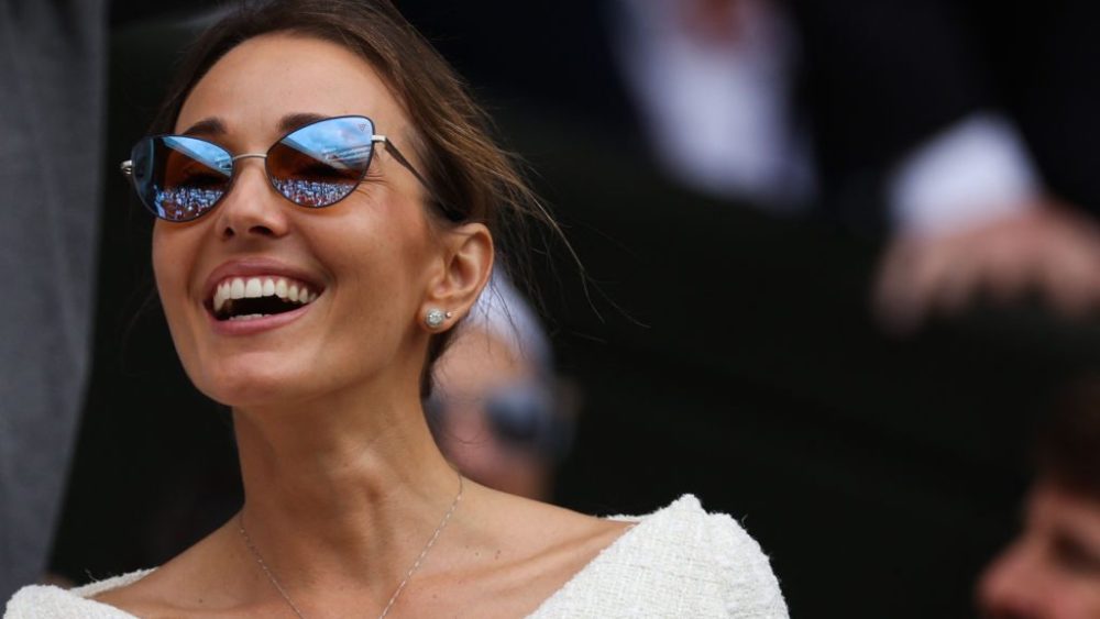 novak Djokovic wife Jelena Djokovic, attends the fourteenth day of Wimbledon on July 16 in London.