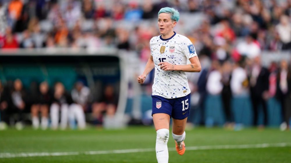 Megan Rapinoe at the FIFA Women's World Cup on July 22 in Auckland, New Zealand.