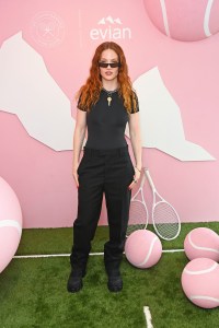 LONDON, ENGLAND - JULY 11: Jess Glynne poses in the evian VIP Suite At Wimbledon 2023 on July 11, 2023 in London, England. Pic Credit: Dave Benett