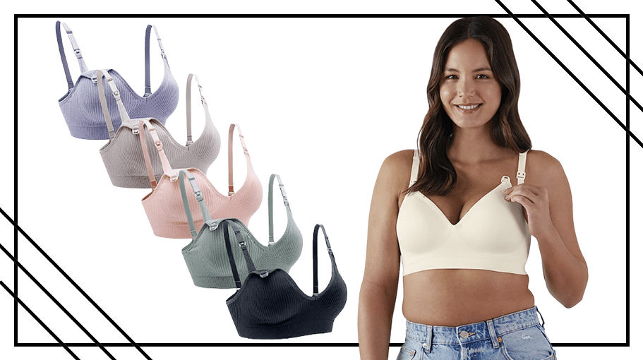 Suekaphin Wireless Nursing Bra 5 Pack; Bravado! Designs Plunge Wireless Maternity & Nursing Bra