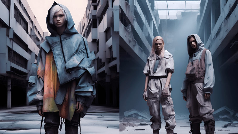 Soorty and ORNMNTNCRM's AI-generated denim collection for Denim Dudes.