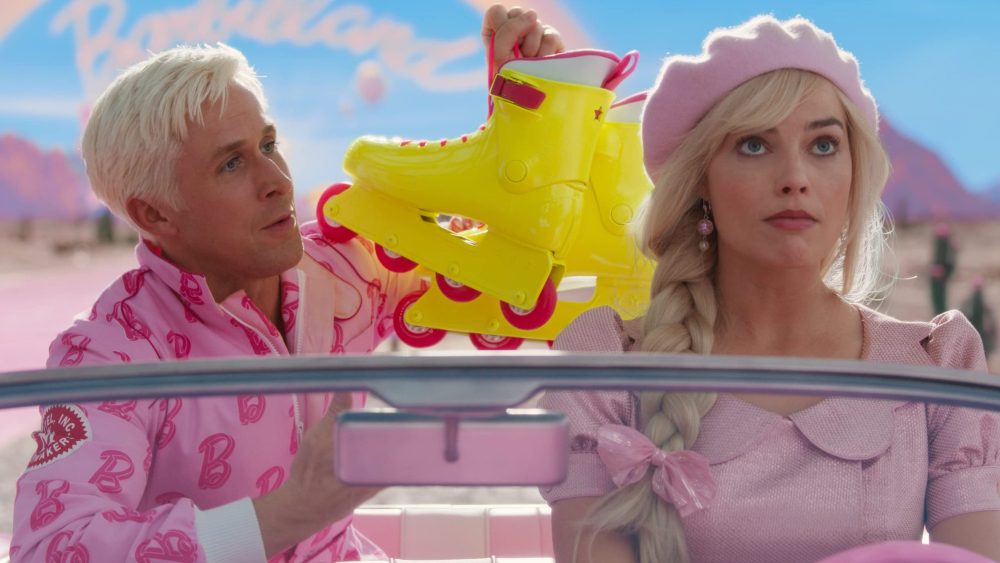 Ryan Gosling and Margot Robbie in "Barbie."