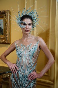Backstage at Iris van Herpen Couture fall 2023