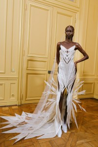 Backstage at Iris van Herpen Couture fall 2023